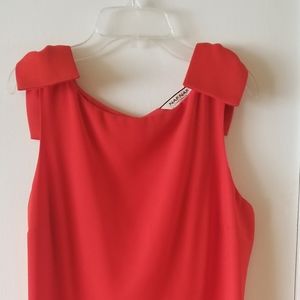 Dress - silk, red, new